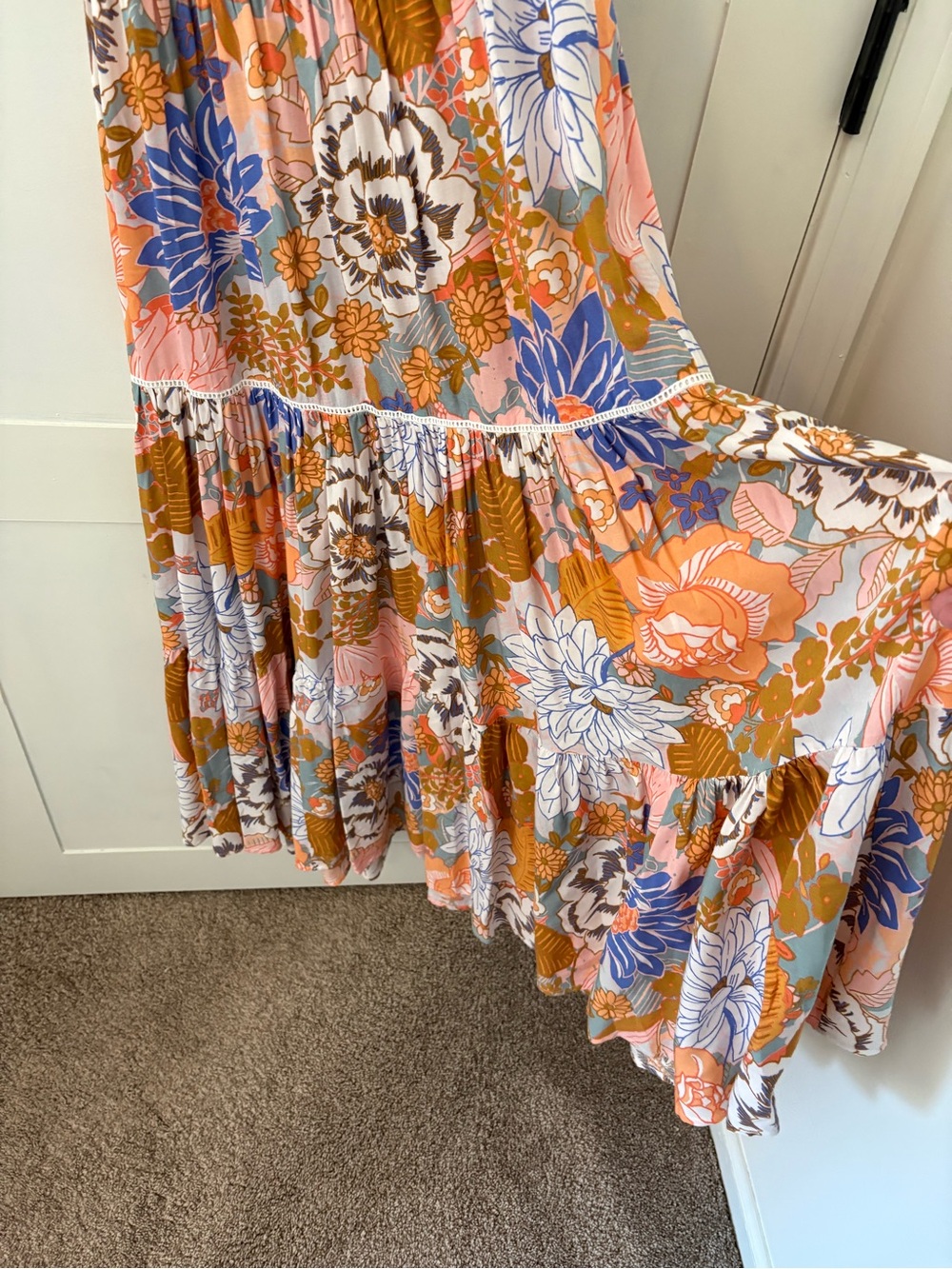 Anthropologie Abel the Label Midi Maxi Floral Off-Shoulder Dress. Size Small. - Picture 3 of 13